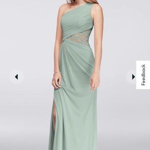 David’s Bridal Dusty Sage Bridesmaid Dress